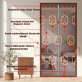 Anti-mosquito non-perforated magnetic door curtain