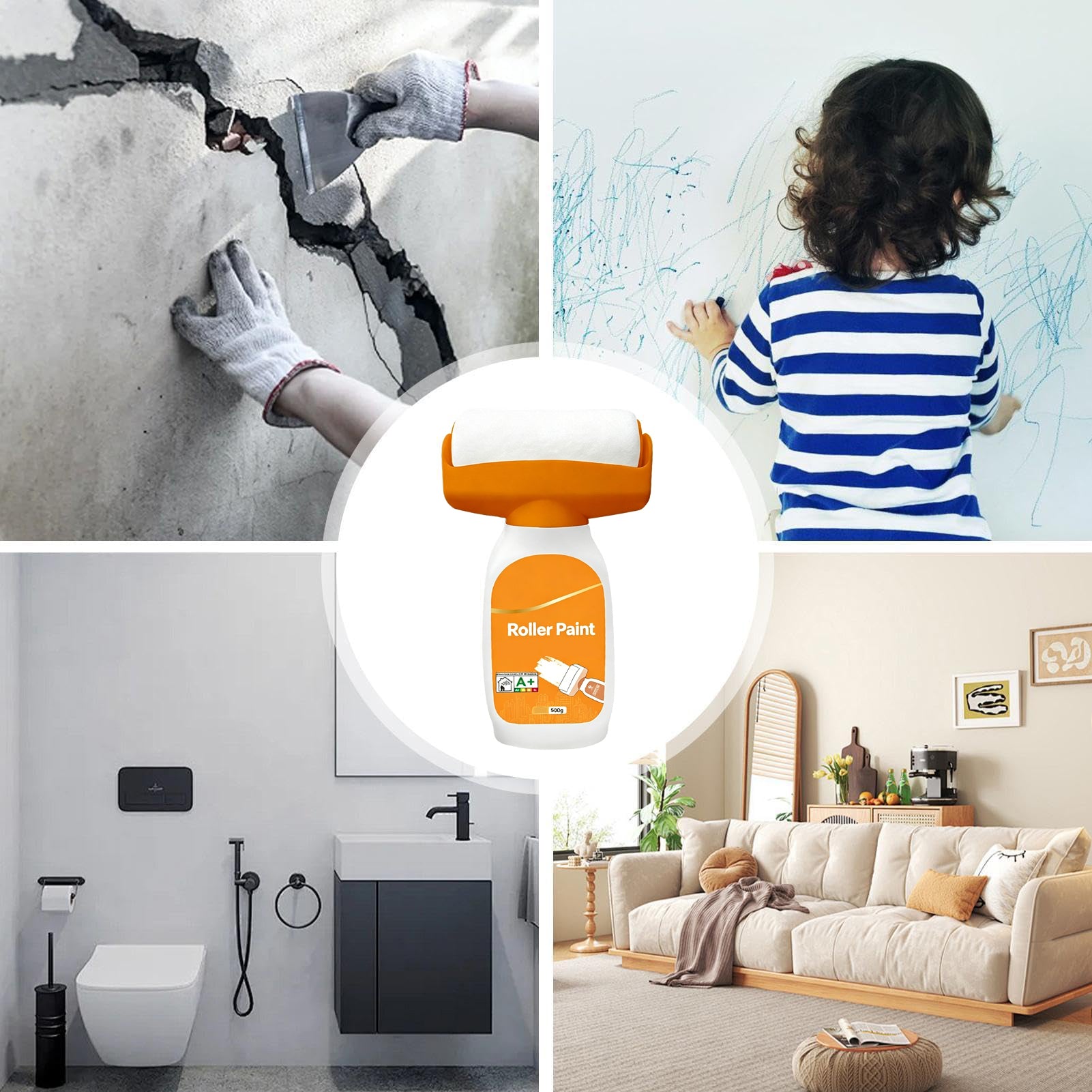 Portable Roller Paint for Wall Repair