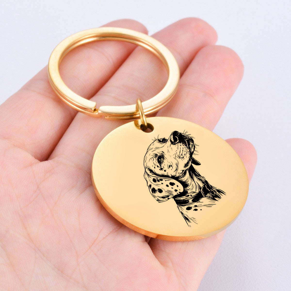 Metal Pendant Pet Engraving Keychain