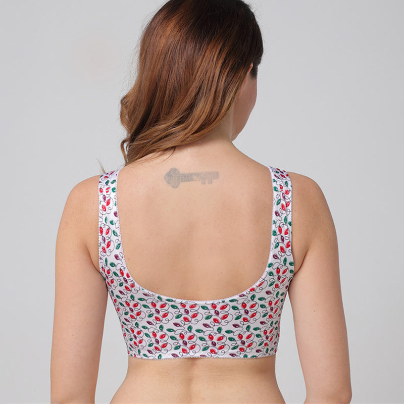 Printed Lace Push Up Bra