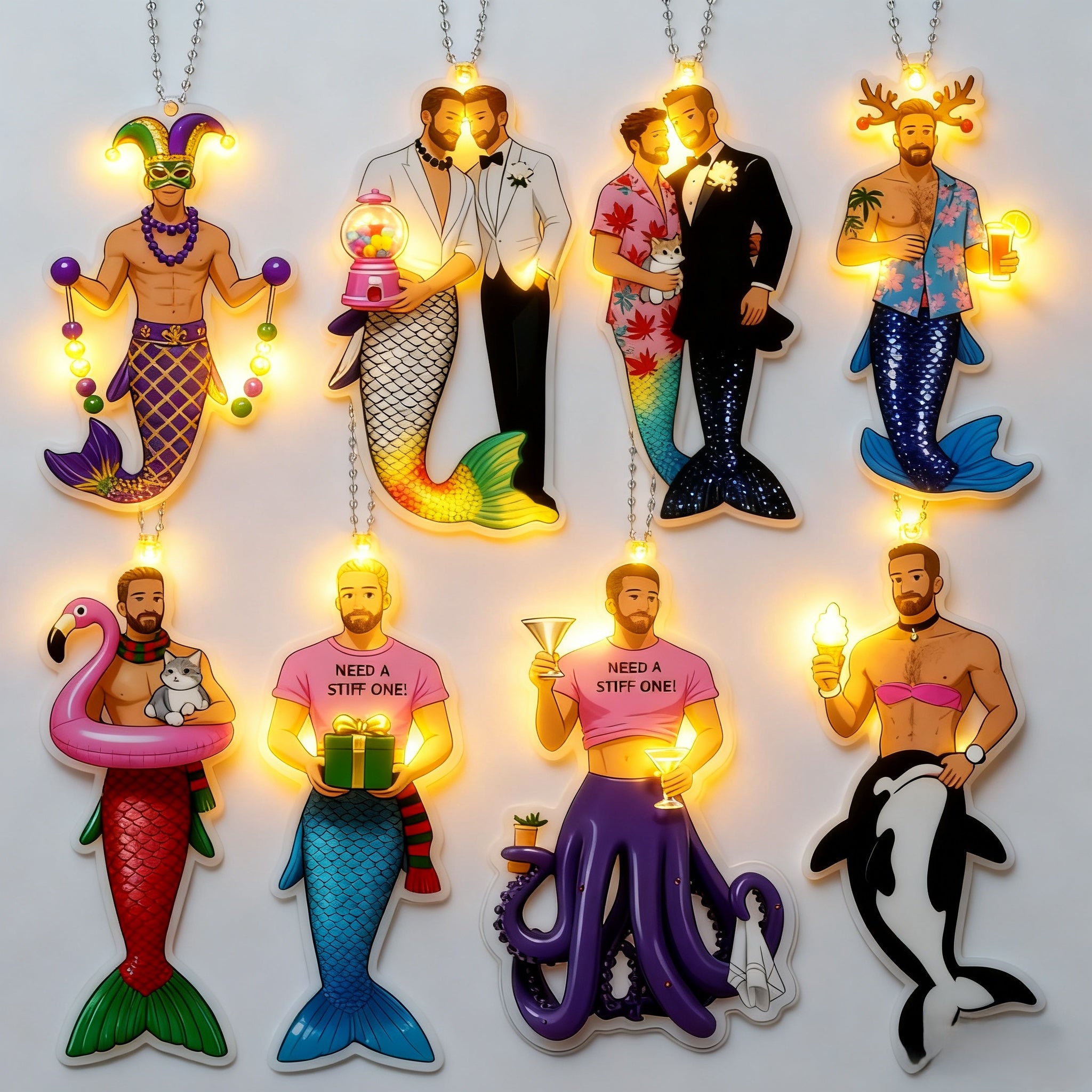 Mermen Pendant (8pcs)