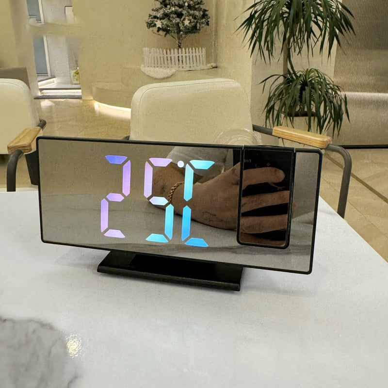 Mirror-Surface Digital Projection Clock