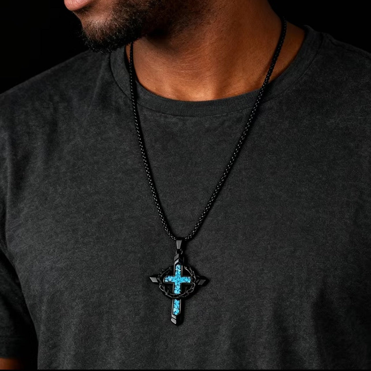 Crown of Thorns and Cross Necklace