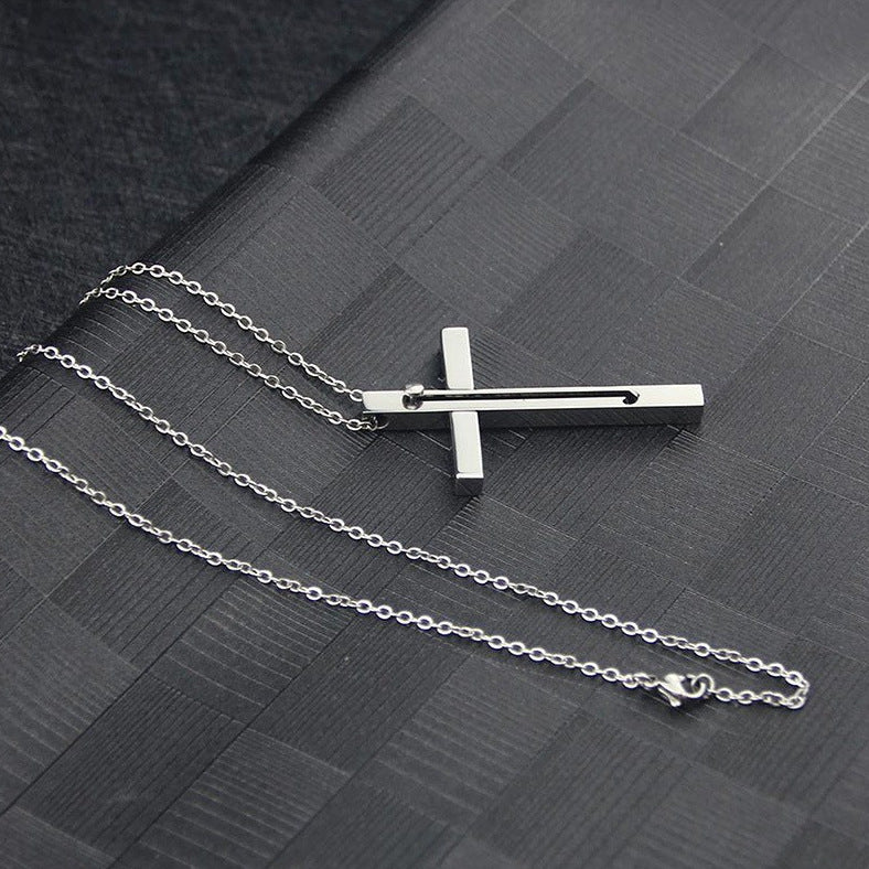Steel Cross EDC Pendant Necklace