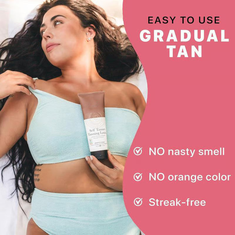 🌞 Achieve Flawless, Sun-Free Radiance ✨ Self-Tanning Lotion
