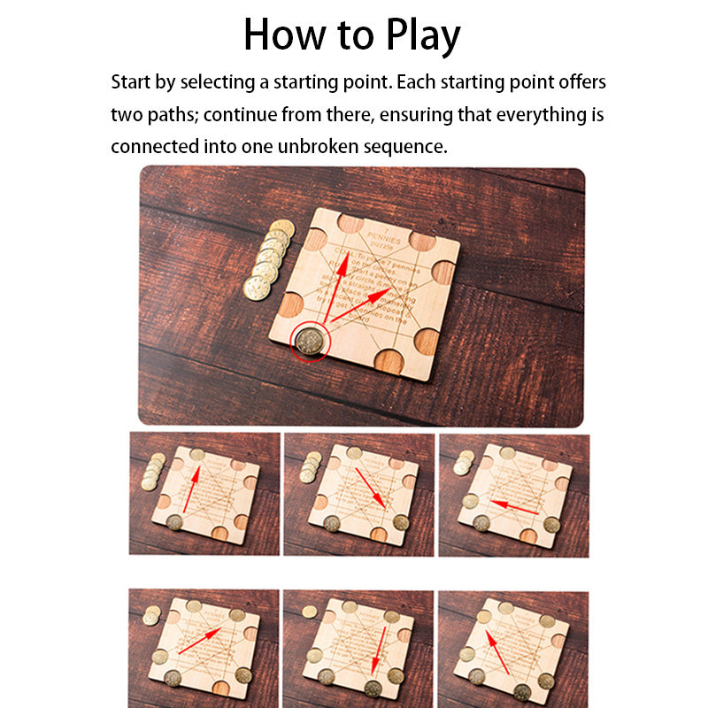 Coin Puzzle – Wooden Brain Teaser