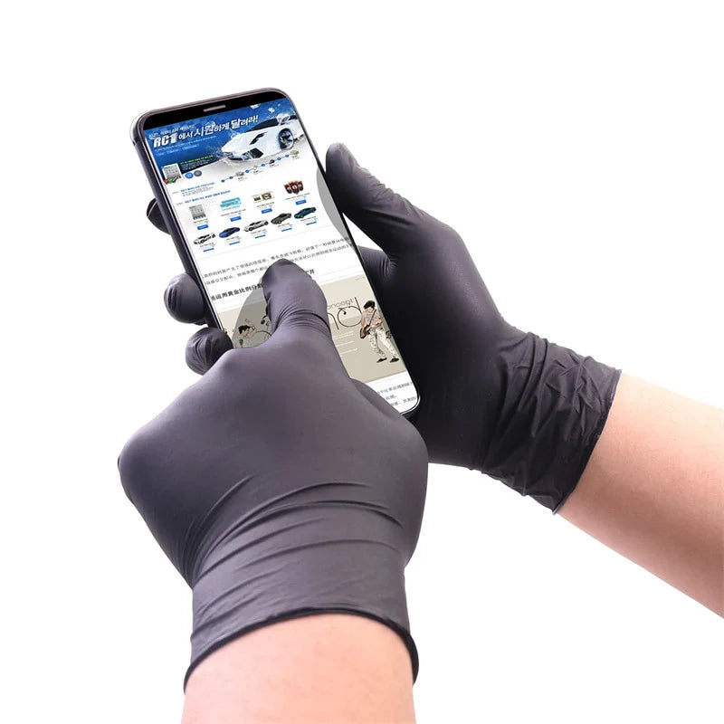 Black Rubber Gloves — Kitchen & Household Cleaning
