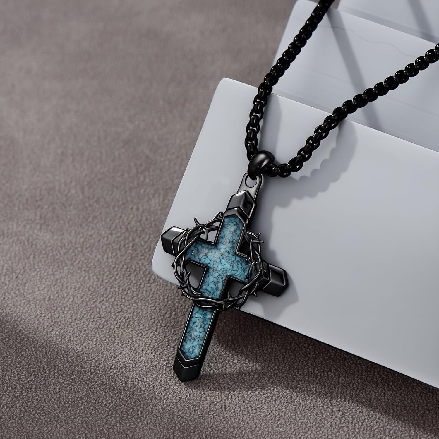 Crown of Thorns and Cross Necklace