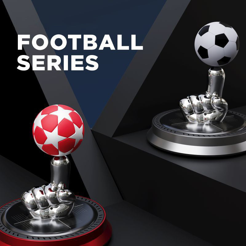 Car Solar-Powered Rotating Football Aromatherapy Ornament (Essential Oil Included)