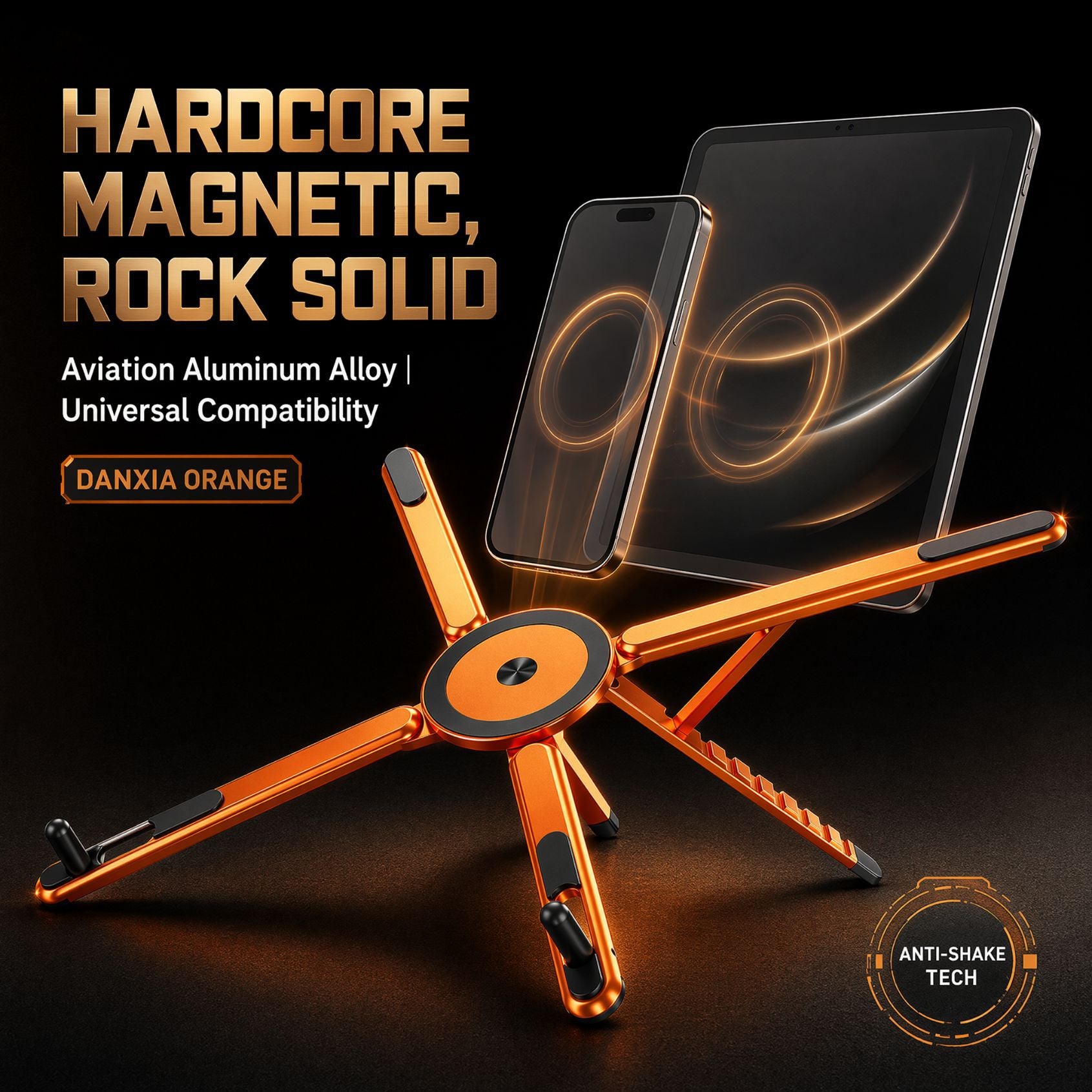 Magnetic Aluminum Alloy Foldable Desktop Stand