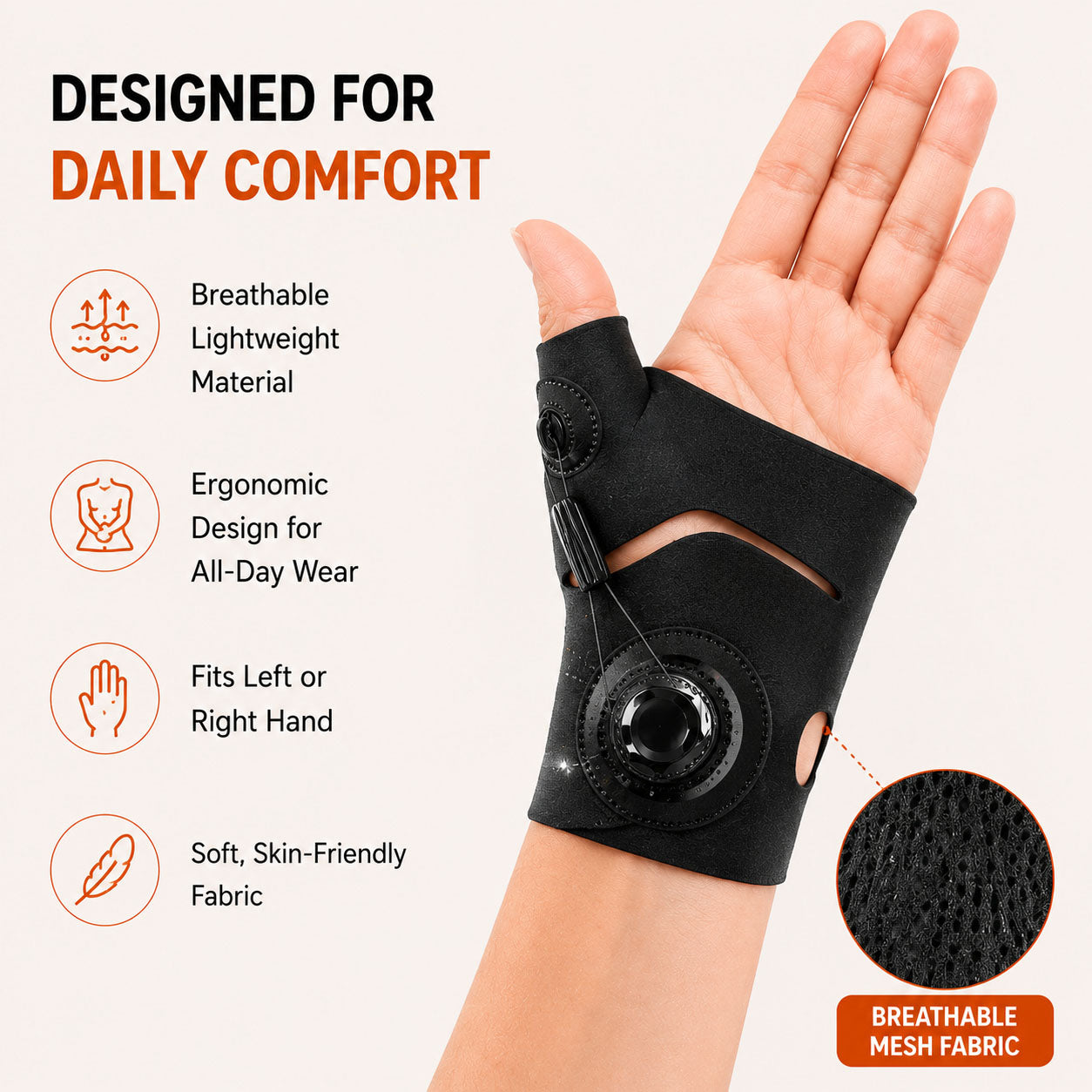Rotatable Thumb and Wrist Brace