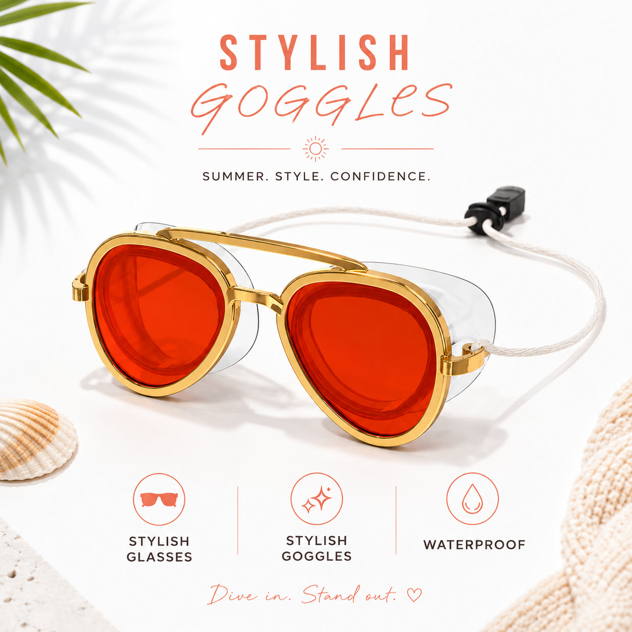 Panoramic Anti-Fog Swimming Goggles