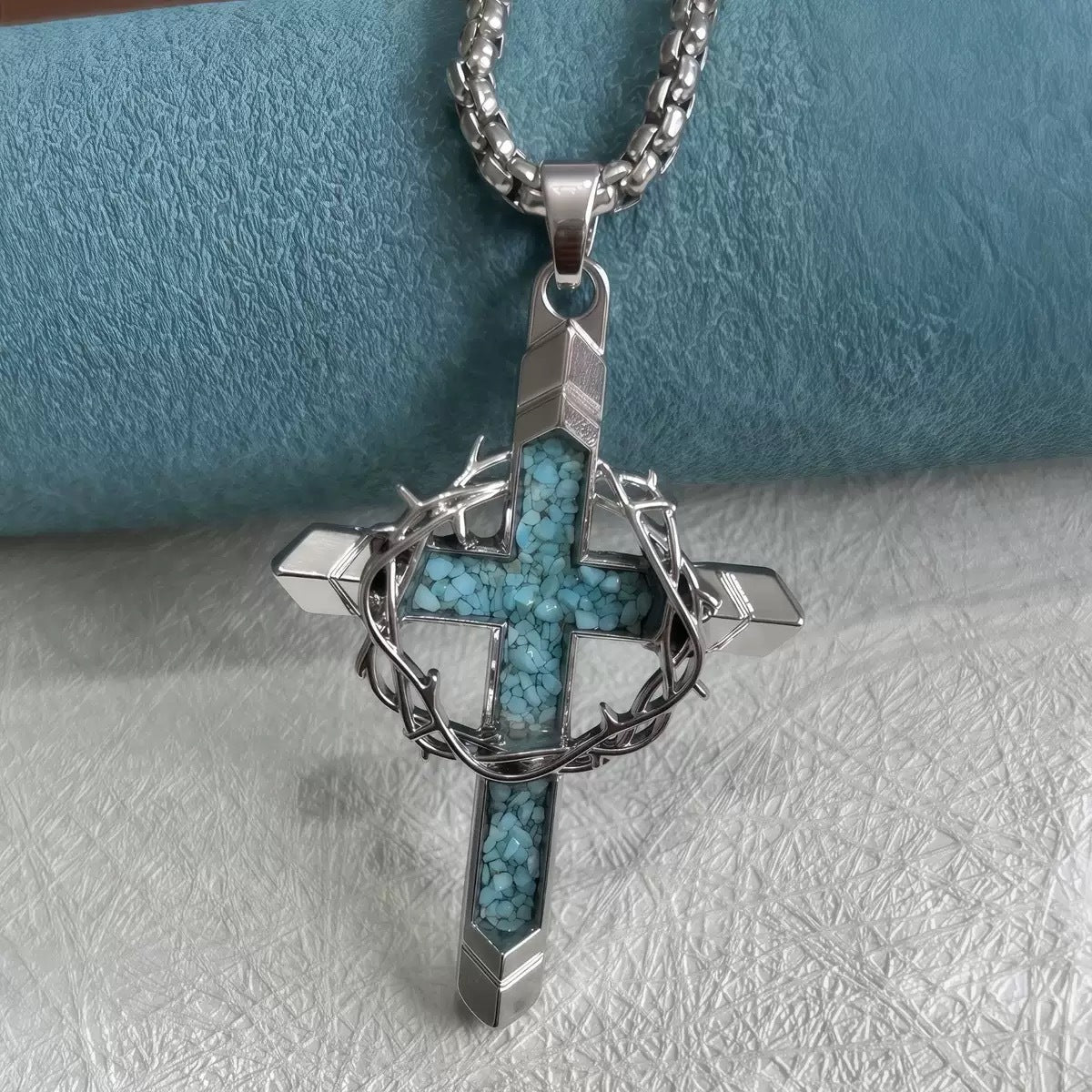 Crown of Thorns and Cross Necklace