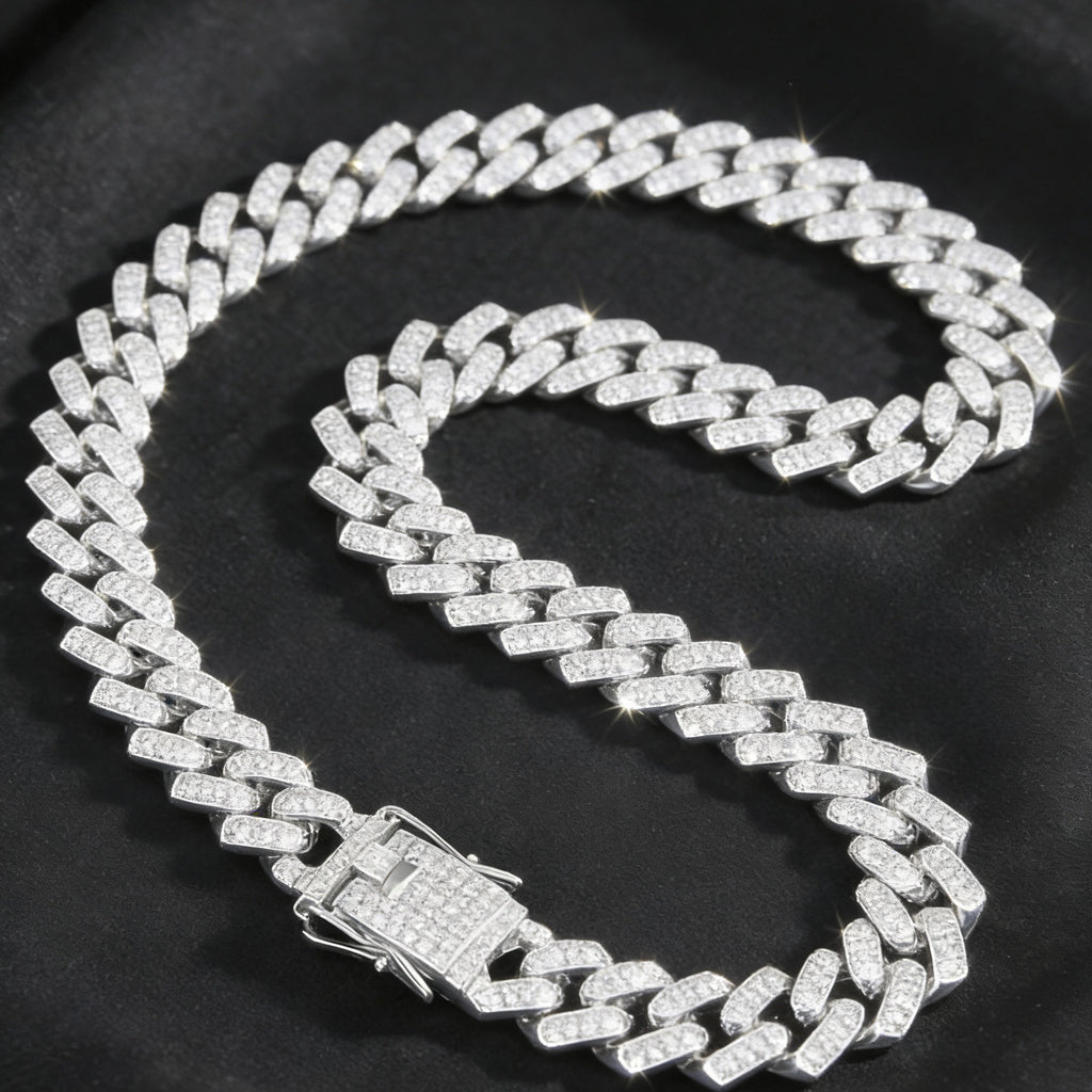 Round Letter Pendant Necklace with Full Diamonds