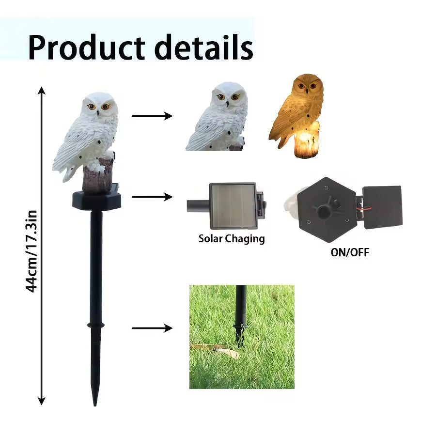Waterproof Solar Owl Light