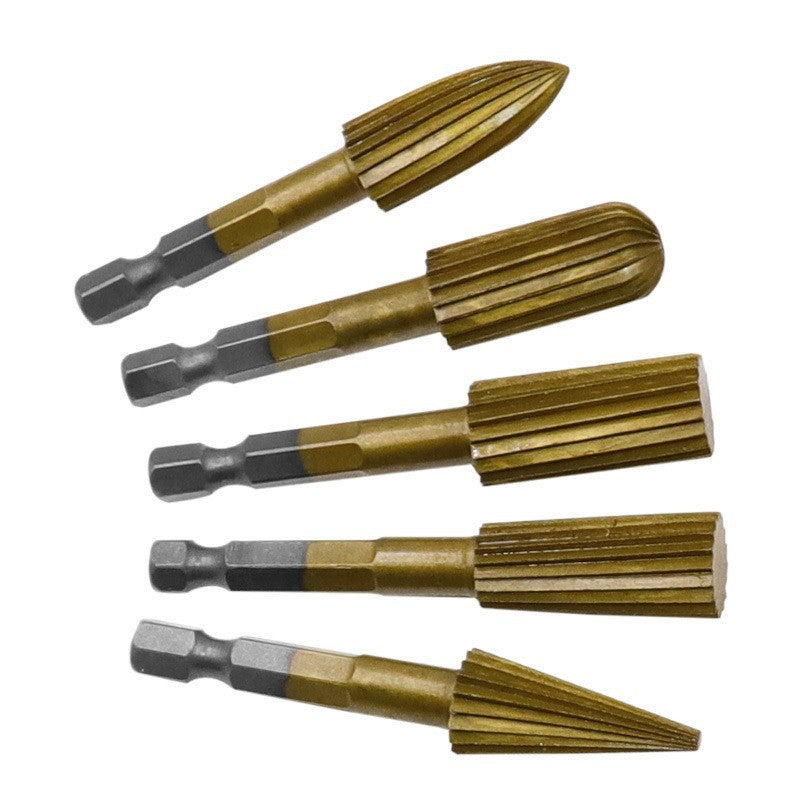 5-Piece Drill-Powered Rotary Rasp Set