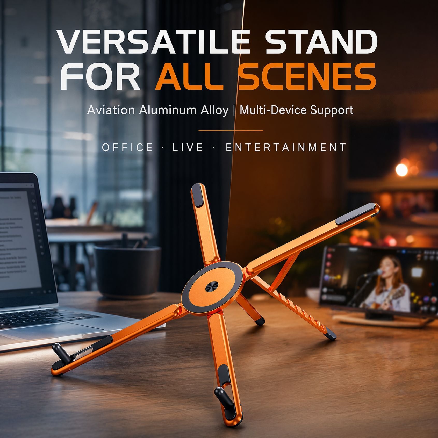 Magnetic Aluminum Alloy Foldable Desktop Stand