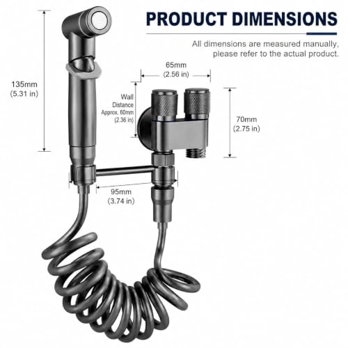 Bathroom Toilet Spray Set with Spring Hose