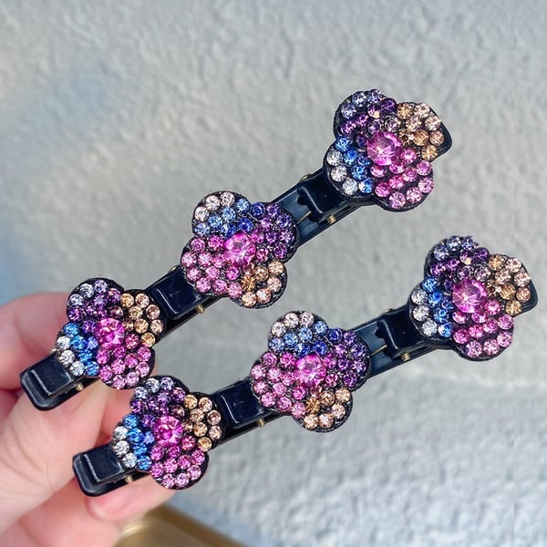 🔥LAST DAY 48% OFF🔥Sparkling Crystal Stone Braided Hair Clips