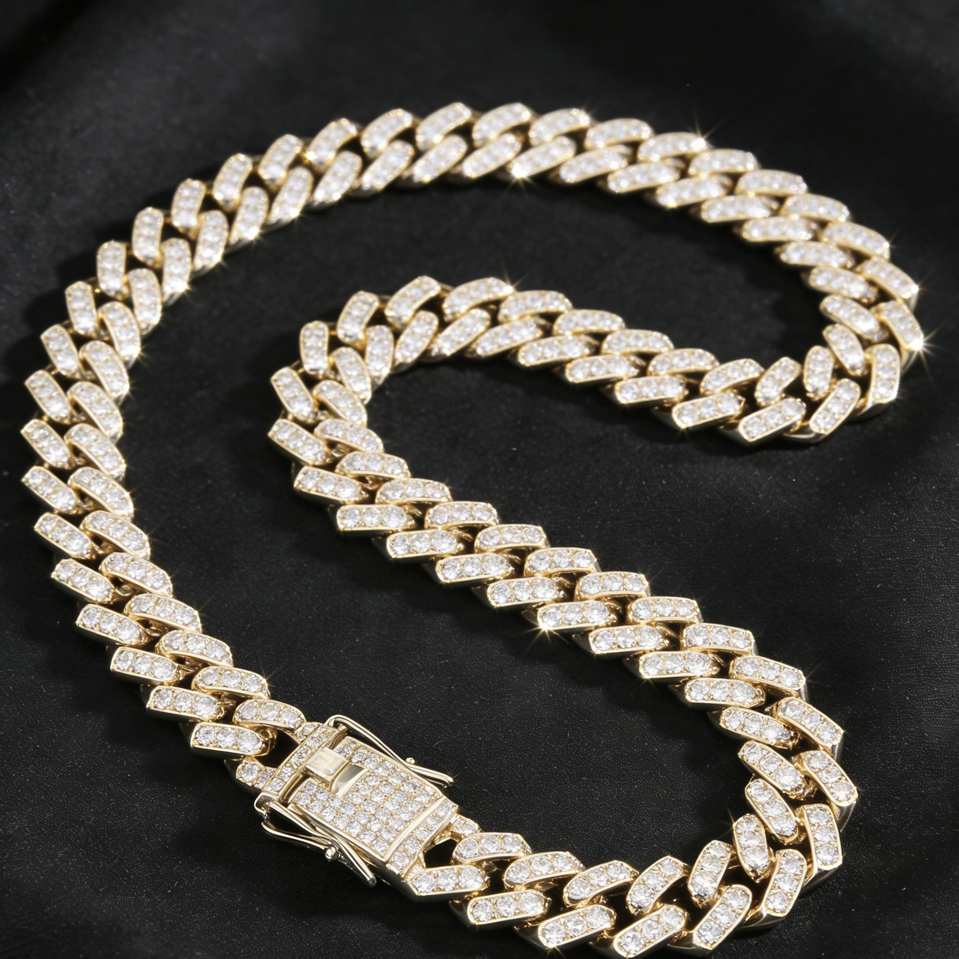 Round Letter Pendant Necklace with Full Diamonds