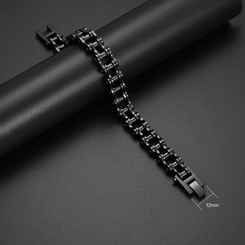 Mens Thick Stainless Steel Biker Chain Bracelet