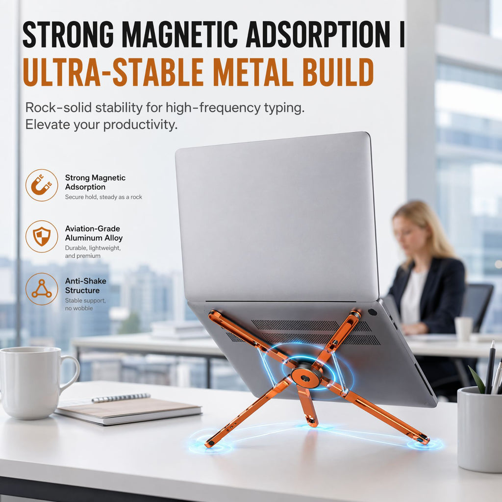 Magnetic Aluminum Alloy Foldable Desktop Stand
