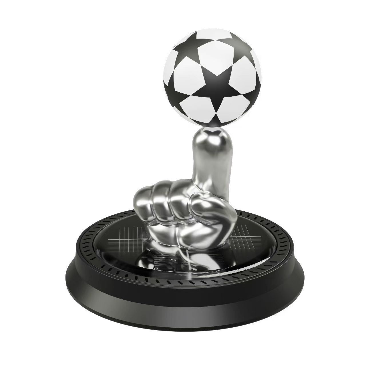 Car Solar-Powered Rotating Football Aromatherapy Ornament (Essential Oil Included)