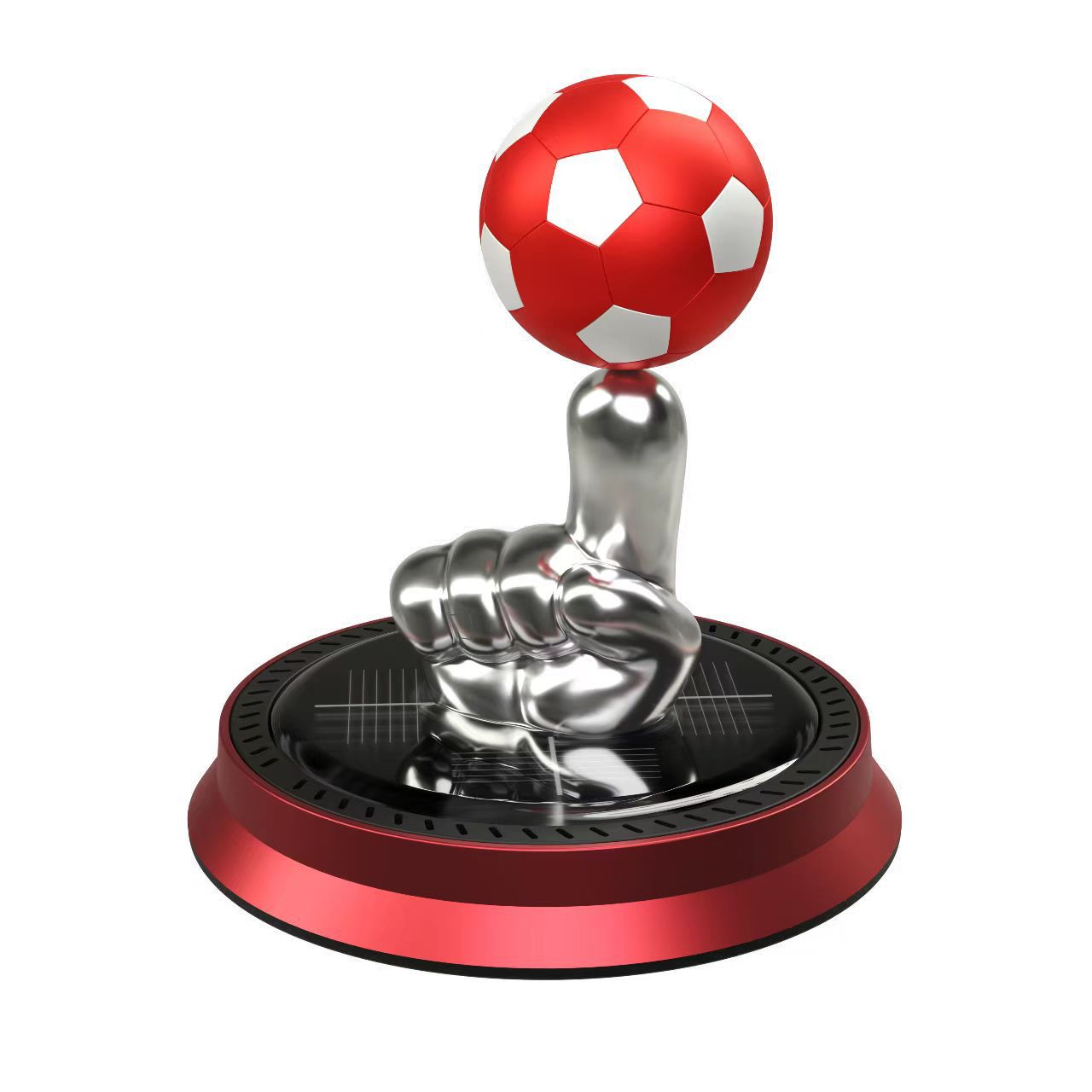 Car Solar-Powered Rotating Football Aromatherapy Ornament (Essential Oil Included)