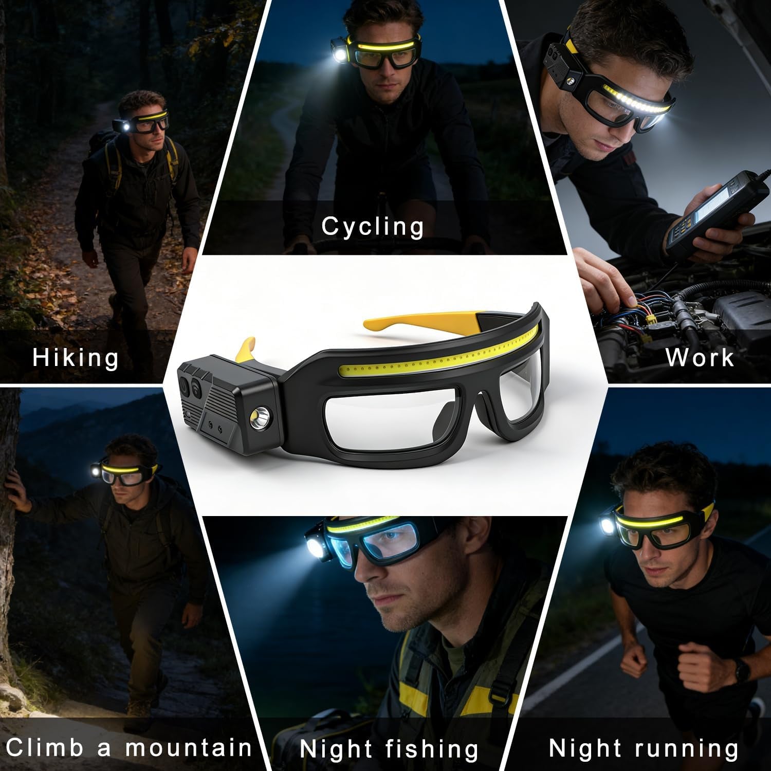 Multifunctional Portable LED Headlamp with Motion Sensor