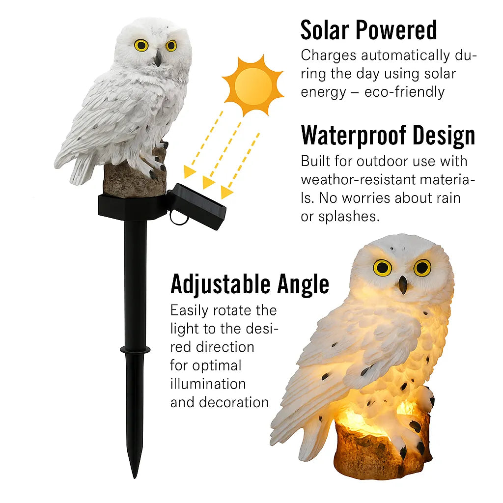 Waterproof Solar Owl Light