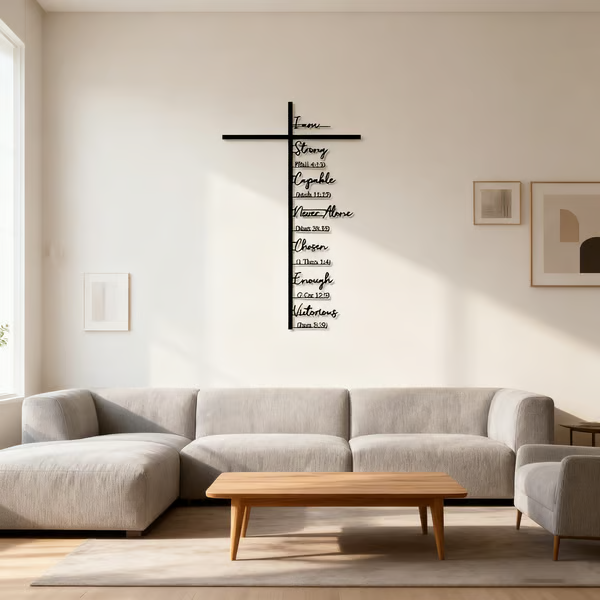 🕊️✝️ Elegant Metal Cross Wall Art