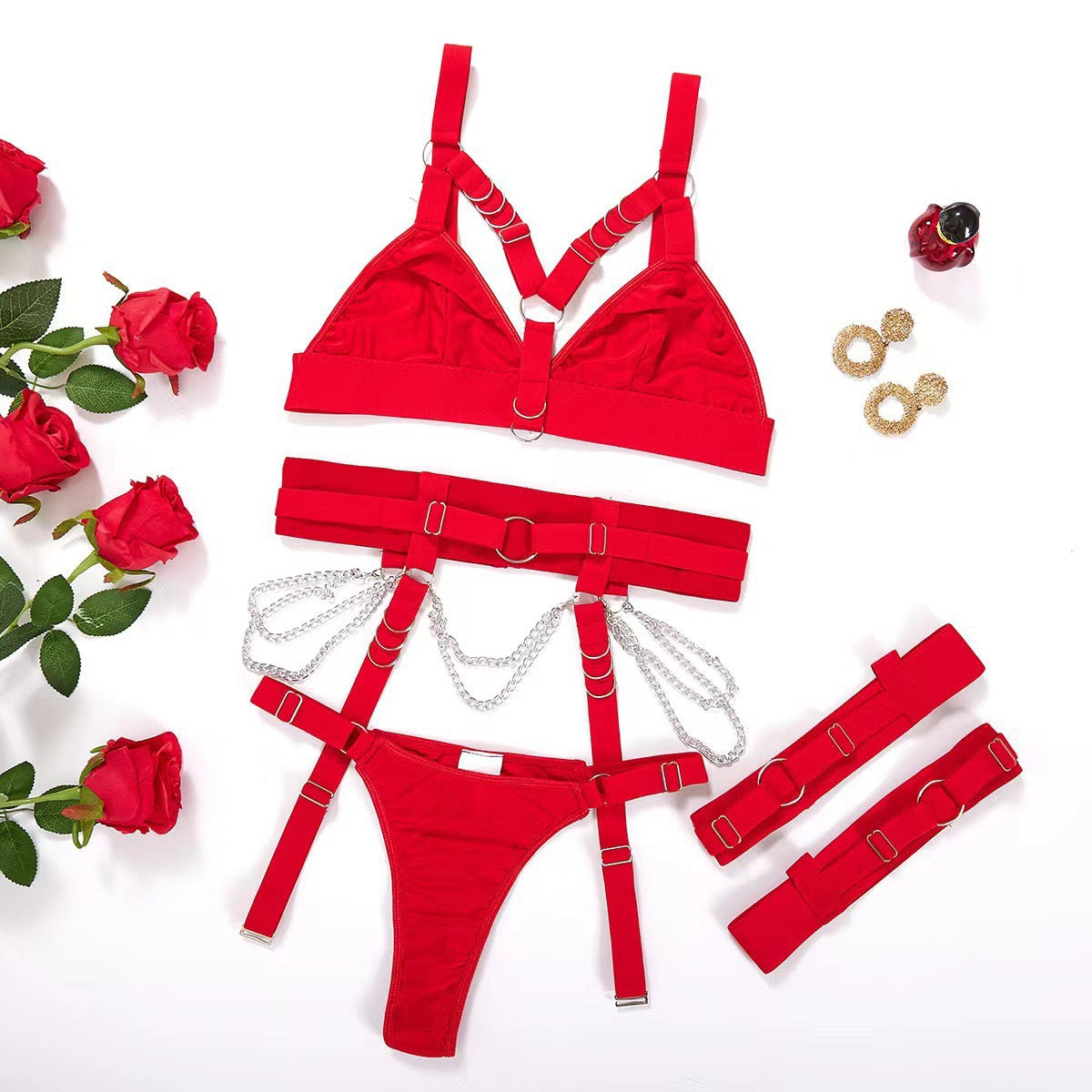 Leg Ring Waist Harness Lingerie Outfit