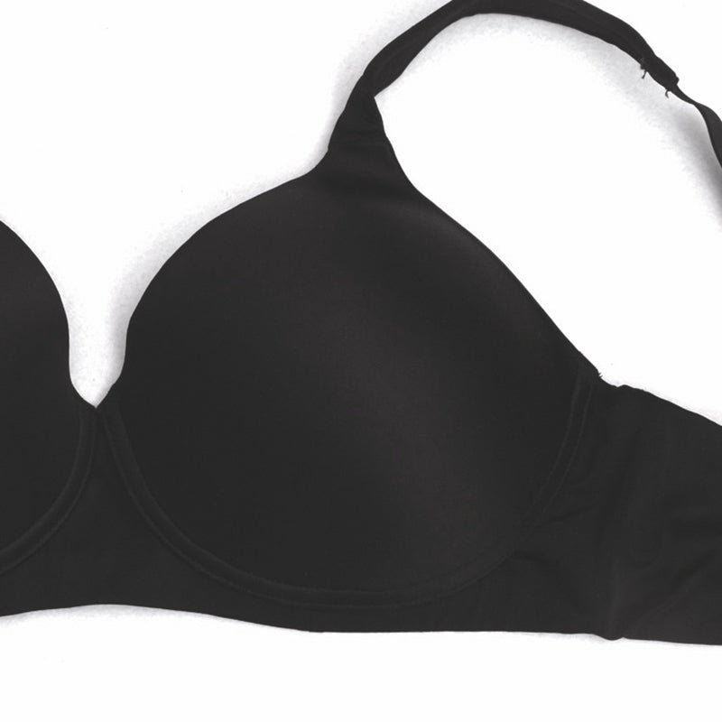 Solid Push-Up Wide Straps Bra