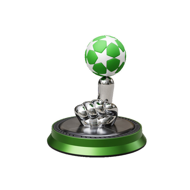 Car Solar-Powered Rotating Football Aromatherapy Ornament (Essential Oil Included)