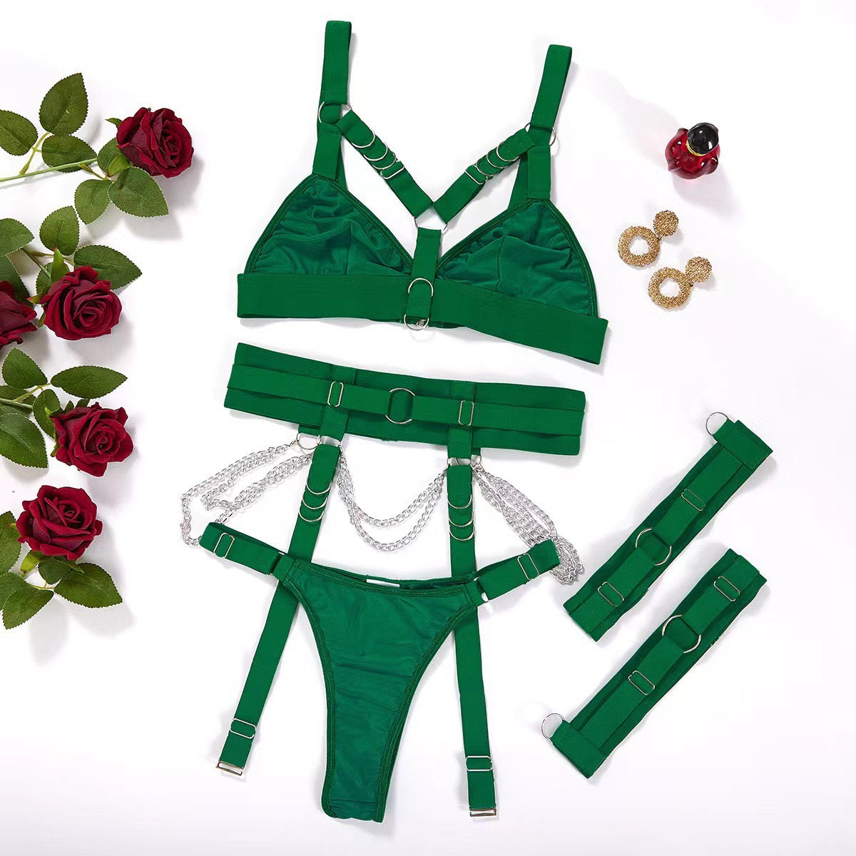 Leg Ring Waist Harness Lingerie Outfit