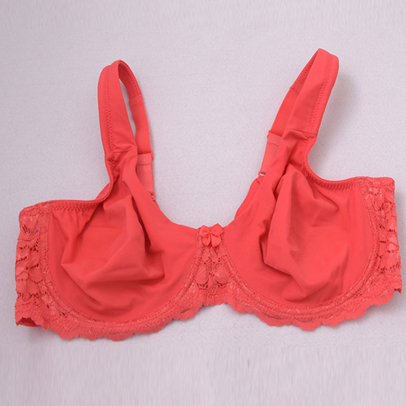 Ultra Thin Wide Strap Solid Bra