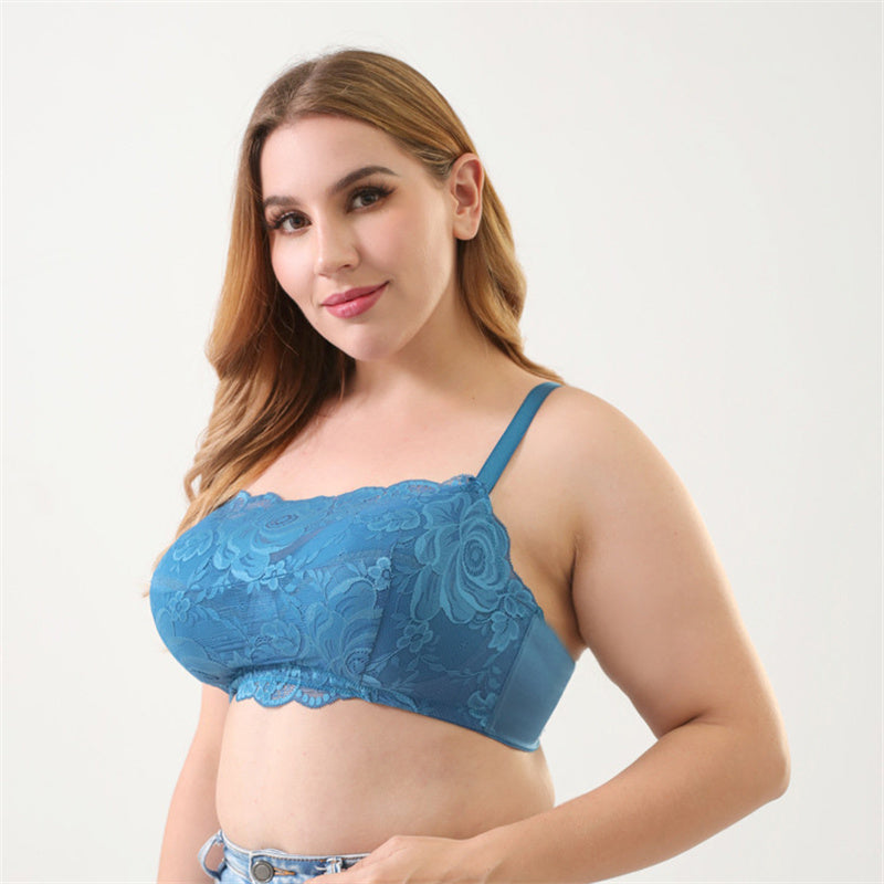 Blue Pattern Ultra-thin Bra