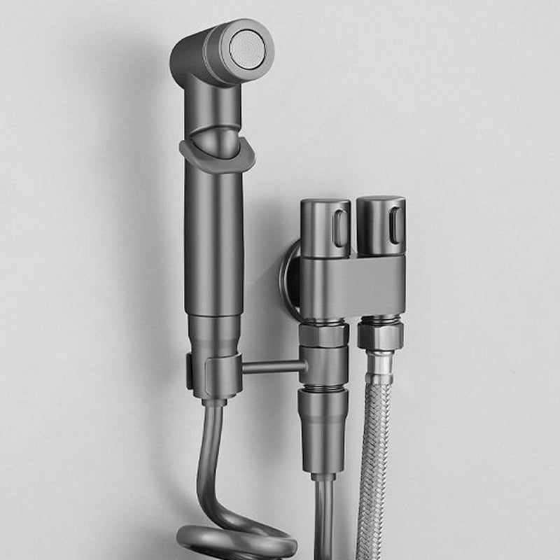 One into two out of the bathroom booster flushing household high-pressure flush gun