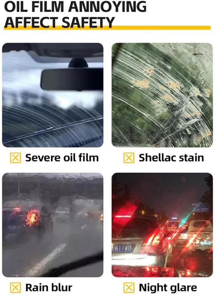 Car glass cleaner - anti-fog and oil-resistant