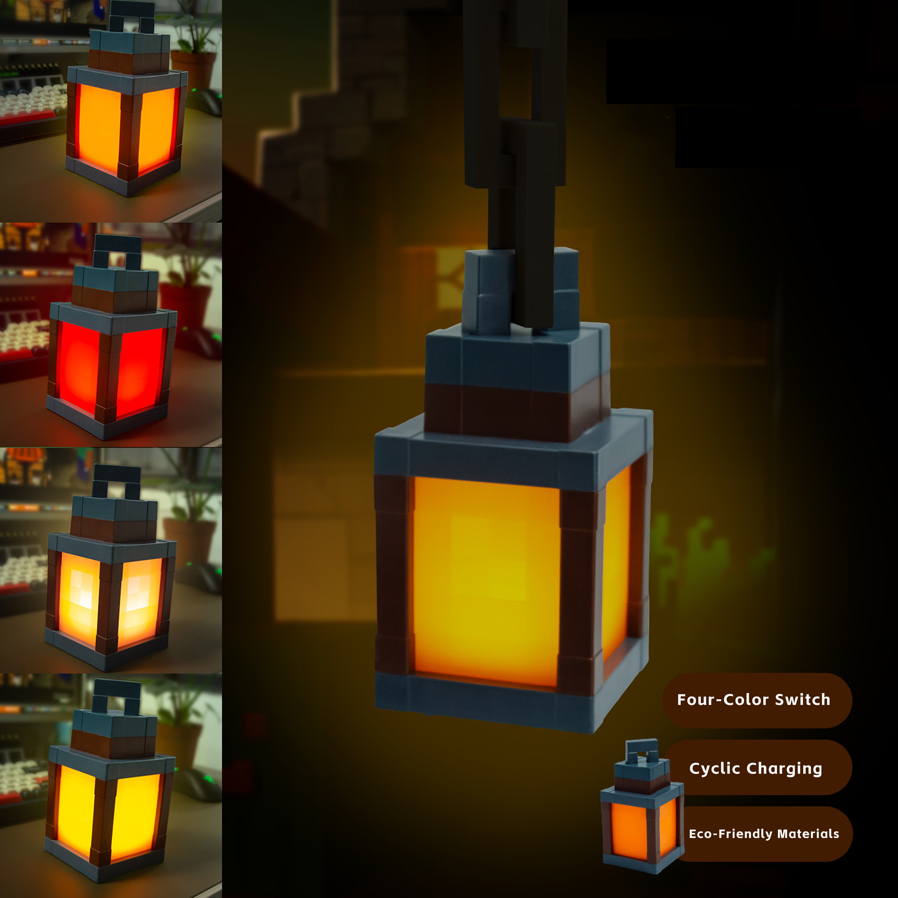 Pixel Lantern Night Light