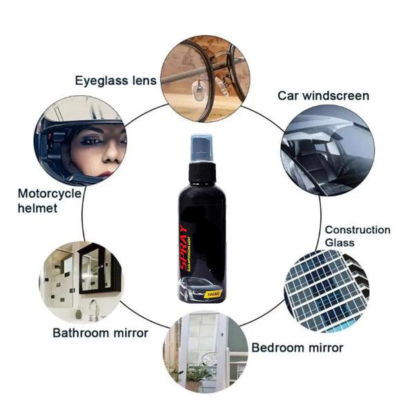 Car glass anti-fog spray