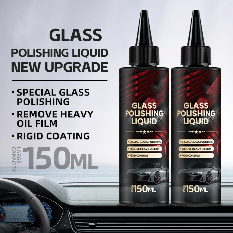 Car glass polishing liquid