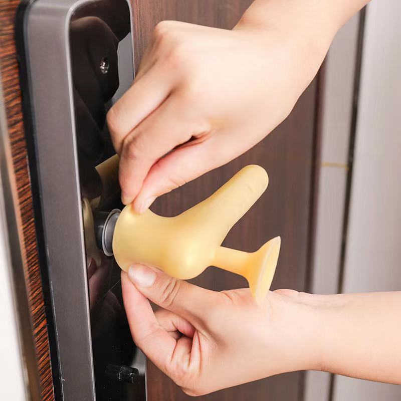 Anti-bump thickened silicone simple door handle