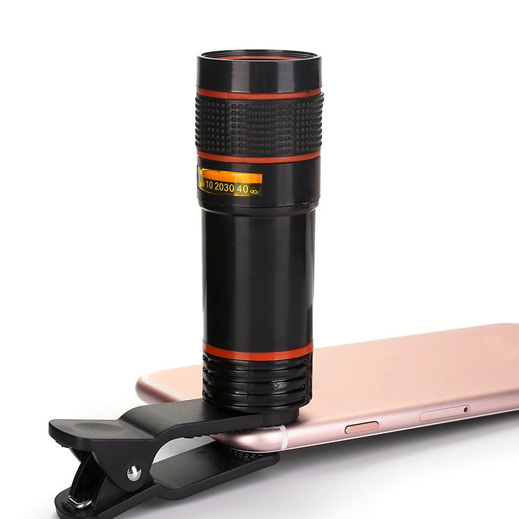 Universal 12x Mobile Phone Telephoto Telescope Head HD