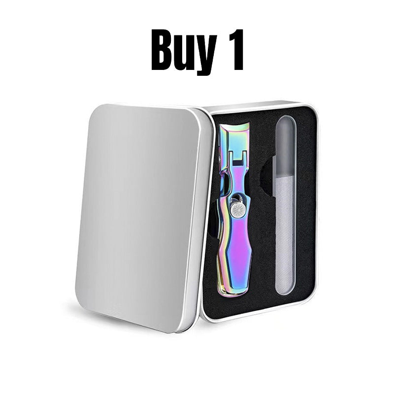 Silver  Black Colored  Large Opening Splash-Proof Stainless Steel Nail Clippers