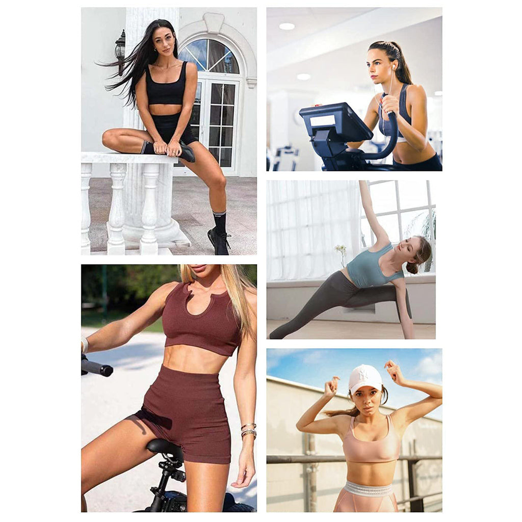 High Waist Running Shorts + Yoga Crop Top Sets(BUY 2 FREE SHIPPING)