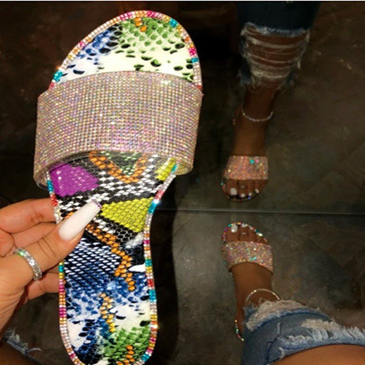 women's rhinestone flip flops