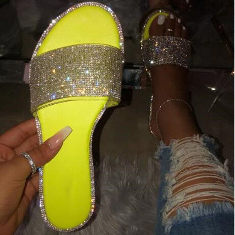 women's rhinestone flip flops