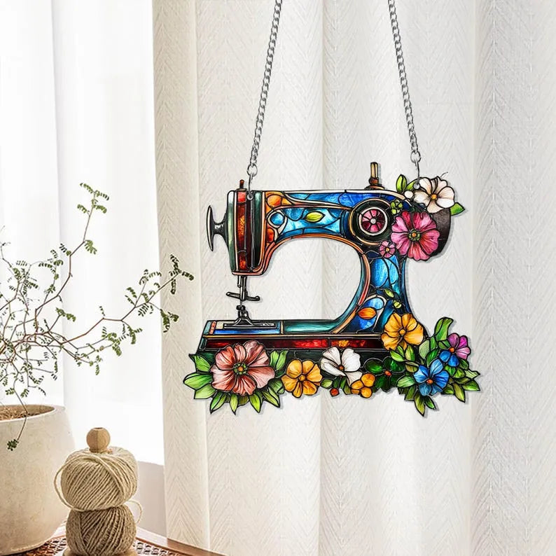 🔥🔥2025 Mother's Day Gift--Cute Sewing Machine Suncatcher Decoration