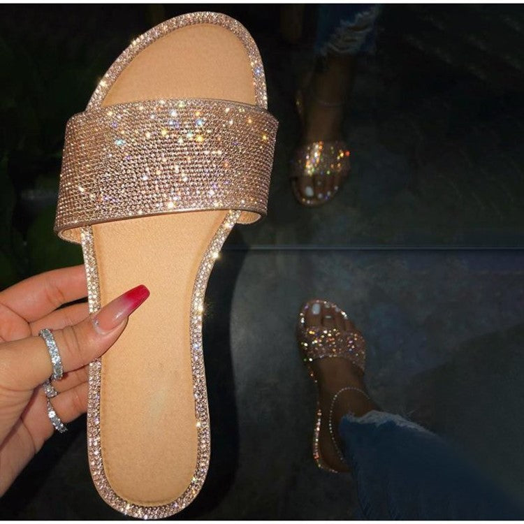 women's rhinestone flip flops